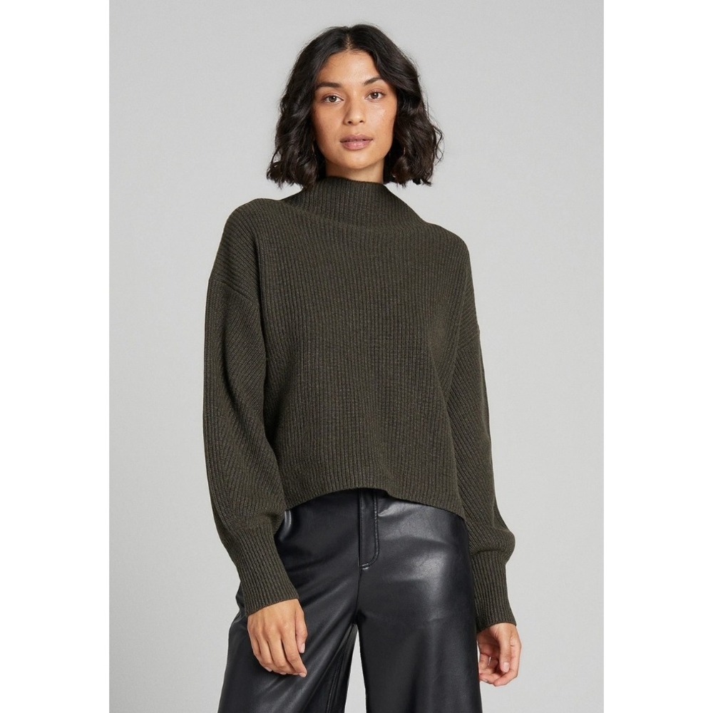 A.L.C. Helena Sweater Green Ribbed Oversized Pullover NWT Wool Cashmere Boxy S